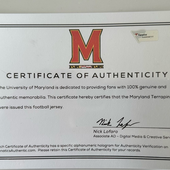 2016 Maryland Terrapins #98 Game Issued Red Jersey Ops Size 48 - Picture 5 of 5